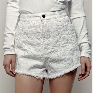 Free People embroidered high-waisted shorts